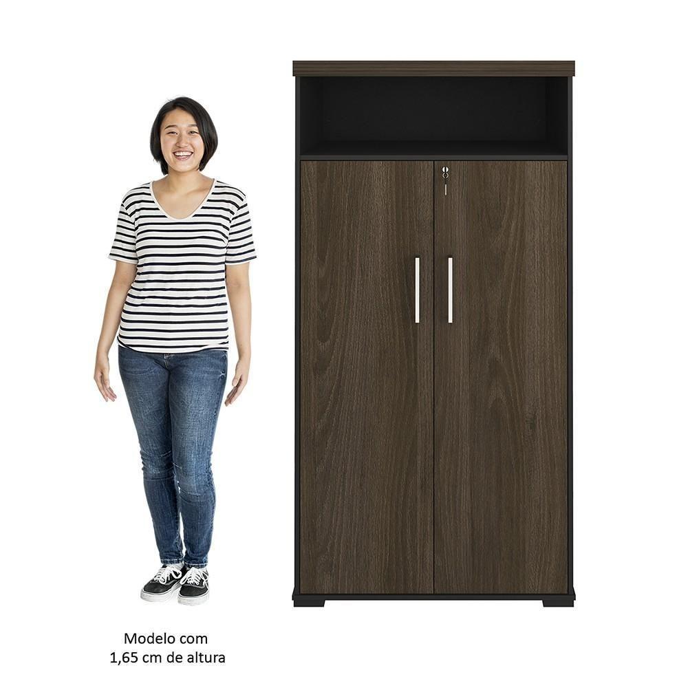 Conjunto Escritório Home Office 5 Peças Corp A06 Charuto/preto - Mpozenato - 10