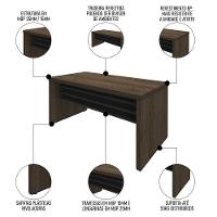 Conjunto Escritório Home Office 5 Peças Corp A06 Charuto/preto - Mpozenato - 3