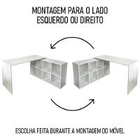 Conjunto Escritório Home Office 4 Peças Mity A06 Branco - Mpozenato - 9