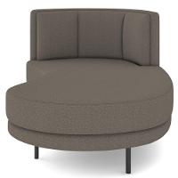 Chaise Longue Divã 164cm Braço Esquerdo Logus D06 Bouclê Bege Escuro - Mpozenato - 6