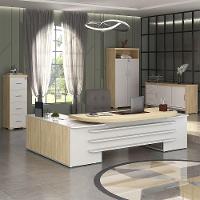 Conjunto Escritório Home Office 4 Peças Corp A06 Carvalho/branco - Mpozenato - 2