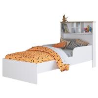 Cama Infantil Com Nichos E Espelho House A05 Branco - Mpozenato - 1