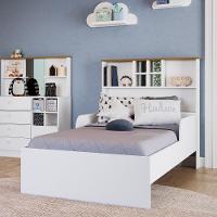 Cama Infantil Com Nichos E Espelho House A05 Branco - Mpozenato - 5