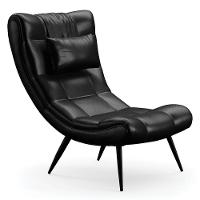 Kit 2 Poltronas Decorativas Para Sala De Estar Com Almofada E Pés Palito Lord Facto Preto - Ibiza - 6