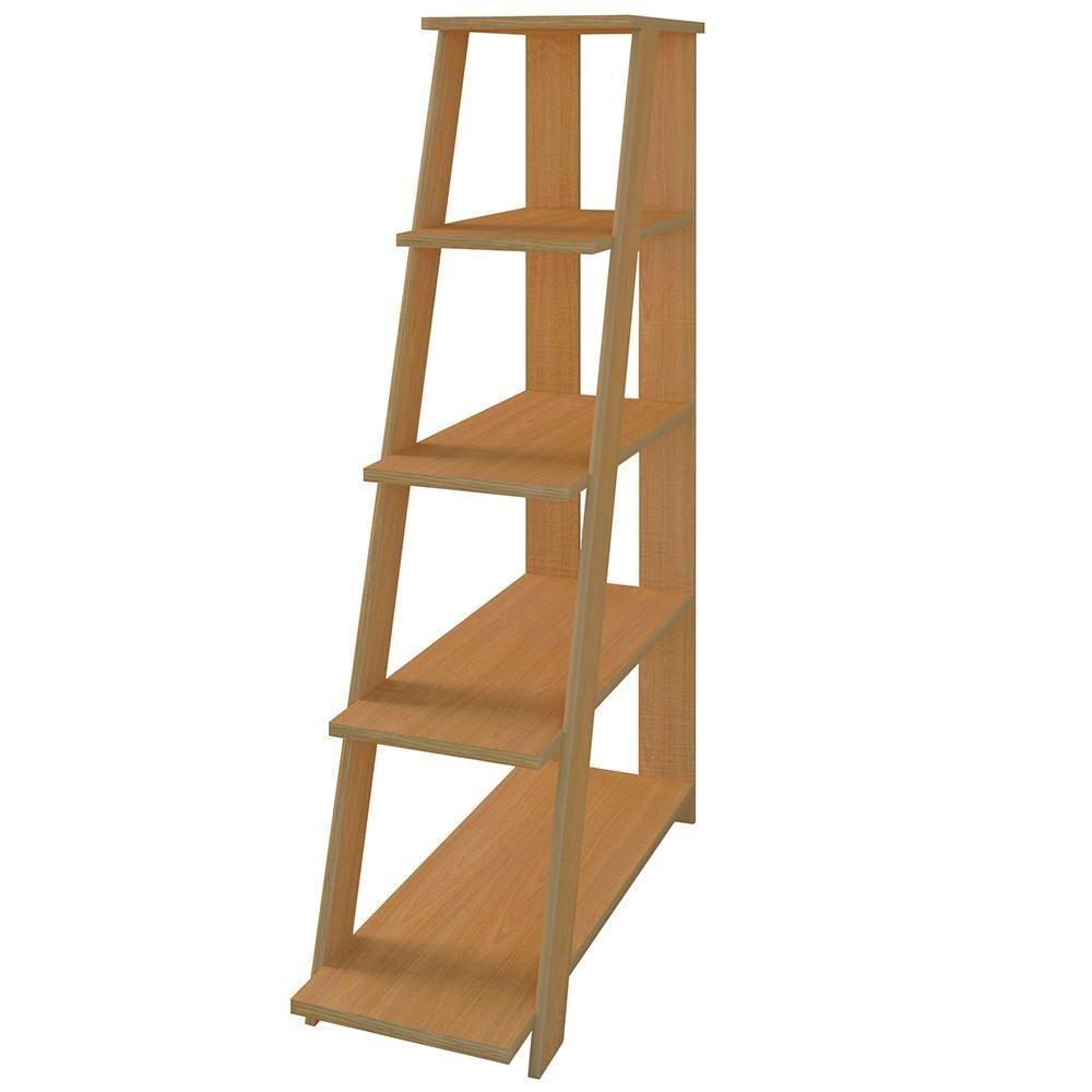 Kit 2 Estante Multiuso Decorativa 5 Prateleiras Stela A06 Freijó - Mpozenato - 7