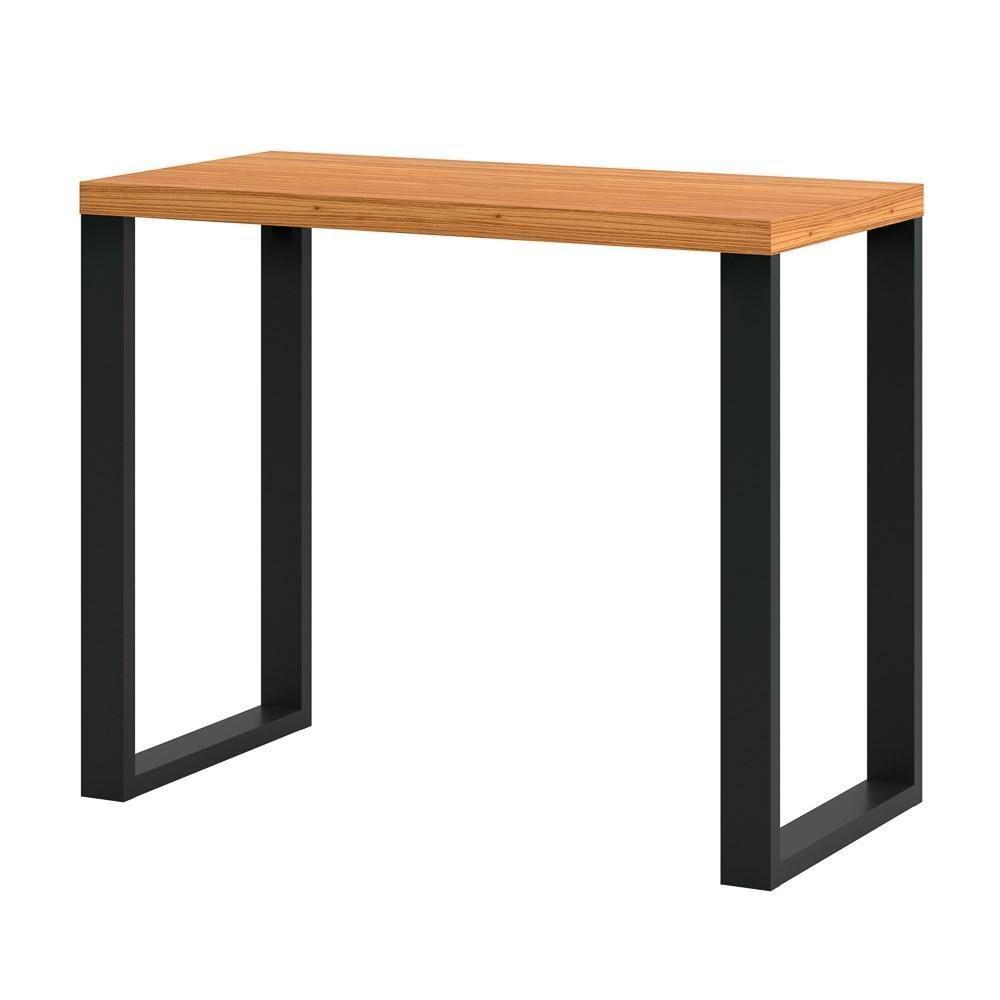 Mesa Escritório Estilo Industrial F11 Freijó/preto Fosco - Pradel - 1