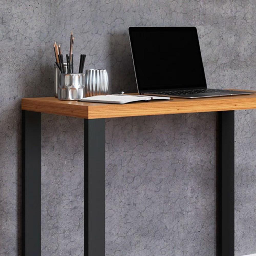 Mesa Escritório Estilo Industrial F11 Freijó/preto Fosco - Pradel - 3
