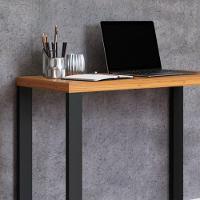 Mesa Escritório Estilo Industrial F11 Freijó/preto Fosco - Pradel - 3