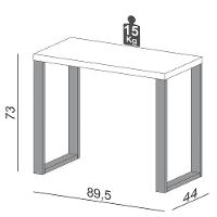 Mesa Escritório Estilo Industrial F11 Freijó/preto Fosco - Pradel - 4