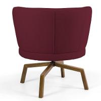 Kit 2 Poltronas Decorativas Melissa Base Ka Giratória Castanho Veludo C-278 Marsala - Domi - 6