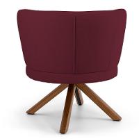 Kit 2 Poltronas Decorativas Melissa Base Giromad Giratória Veludo C-278 Marsala - Domi - 6