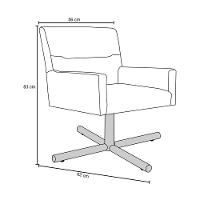 Kit 2 Poltronas Decorativas Giratórias Base Xis Madeira Angel Veludo C-68 Marrom Claro - Domi