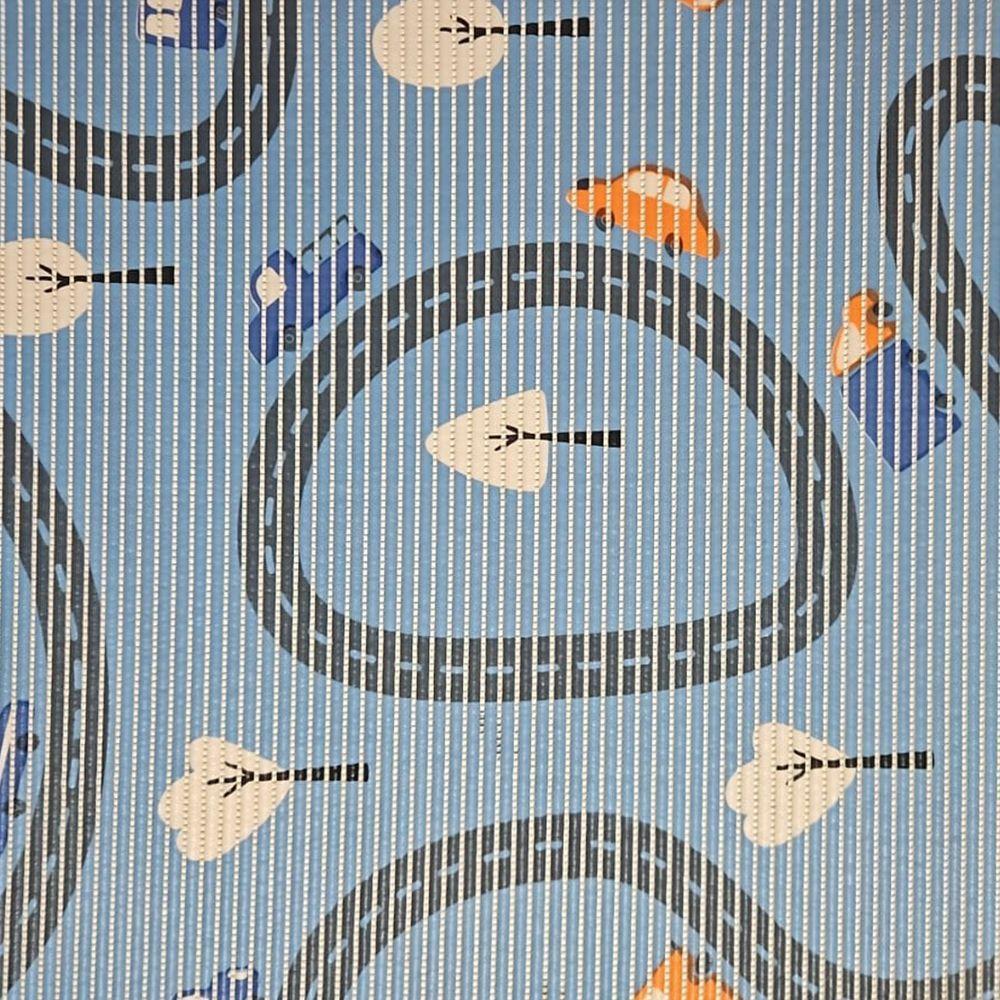 Tapete Passadeira Emborrachada Pvc Antiderrapante 0,65x3,00m Estrada Azul - 5