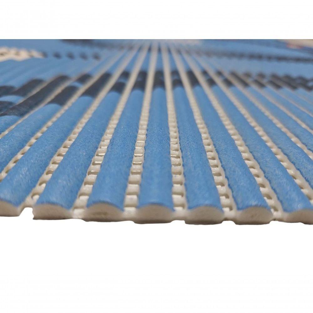 Tapete Passadeira Emborrachada Pvc Antiderrapante 0,65x3,00m Estrada Azul - 8