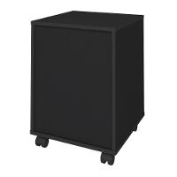 Gaveteiro 3 Gavetas Pés Rodízios Mobile Face Preto - Artany - 4