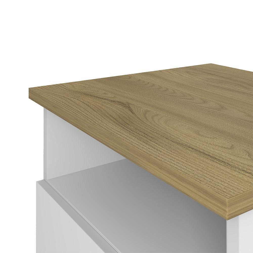 Gaveteiro Para Escritório 2 Gavetas 1 Nicho May A06 Olmo/branco - Mpozenato - 8