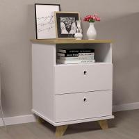 Gaveteiro Para Escritório 2 Gavetas 1 Nicho May A06 Olmo/branco - Mpozenato - 2