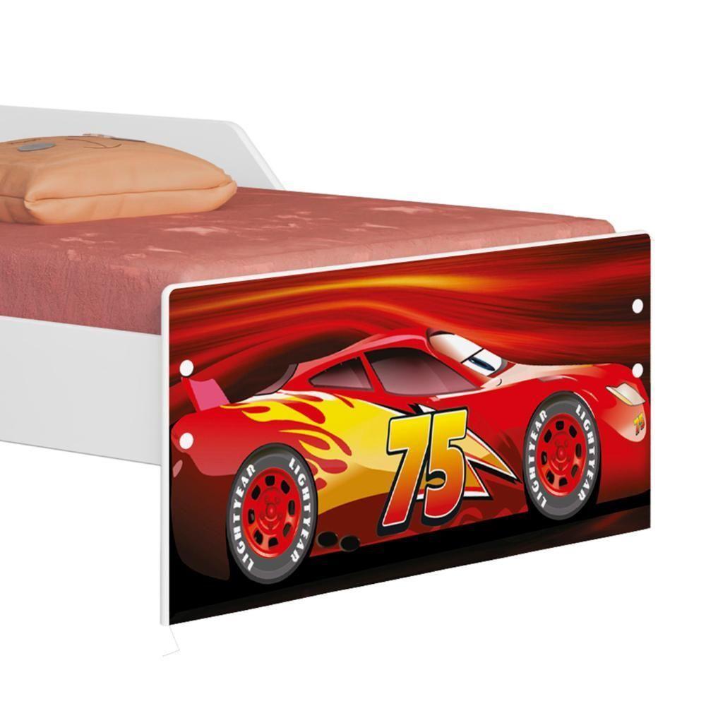 Mini Cama Infantil 148x68cm Proteção Lateral Carro Vermelho Z53 - Mpozenato - 6