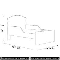 Mini Cama Infantil 148x68cm Proteção Lateral Carro Vermelho Z53 - Mpozenato