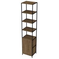 Estante Livreiro Steel Quadra 27806 1 Porta Vermont Base Preta - Artesano - 1