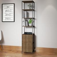 Estante Livreiro Steel Quadra 27806 1 Porta Vermont Base Preta - Artesano - 2