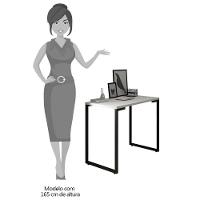 Mesa Escritório Estilo Industrial Porto 90cm Z34 Branco - Mpozenato