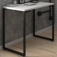 Mesa Escritório Estilo Industrial Porto 90cm Z34 Branco - Mpozenato - 5
