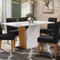 Mesa De Jantar 6 Lugares 120cm Venetti N02 Ypê/off White - Mpozenato - 2