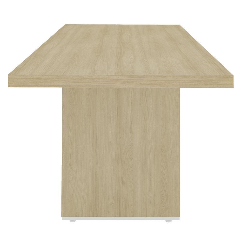 Mesa De Reunião Para Escritório 204cm Tamburato Corp A06 Carvalho/branco - Mpozenato - 9