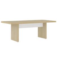 Mesa De Reunião Para Escritório 204cm Tamburato Corp A06 Carvalho/branco - Mpozenato - 1