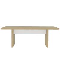 Mesa De Reunião Para Escritório 204cm Tamburato Corp A06 Carvalho/branco - Mpozenato - 6
