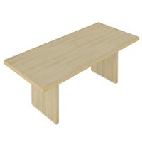 Mesa De Reunião Para Escritório 204cm Tamburato Corp A06 Carvalho/branco - Mpozenato - 8