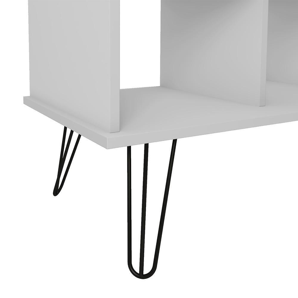 Mesa Escrivaninha Em L Estilo Industrial Dhabi A06 Branco/grafito - Mpozenato - 9