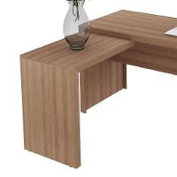 Mesa De Canto Para Escritório 3 Gavetas Me4106 Amêndoa - Tecno Mobili - 3