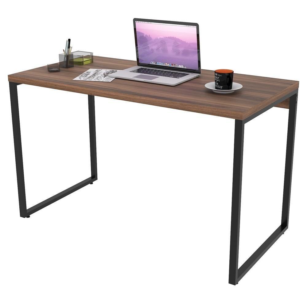 Mesa De Escritório Office 135cm Estilo Industrial Prisma C08 Nogal - Mpozenato - 1