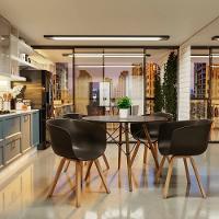 Mesa De Jantar 4 Lugares Redonda 120cm Tampo Mdf Pés Eiffel Paris R02 Preto - Mpozenato - 2