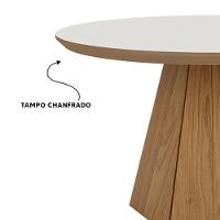 Mesa De Centro Base Hexagonal West D01 Off White/freijó - Mpozenato - 3