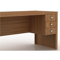 Mesa Com 03 Gavetas Para Home Office Me4113 Amendoa - Tecno Mobili - 2