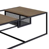 Mesa De Centro Com Nicho Pés Metálicos York Hanover/preto - Artesano - 3