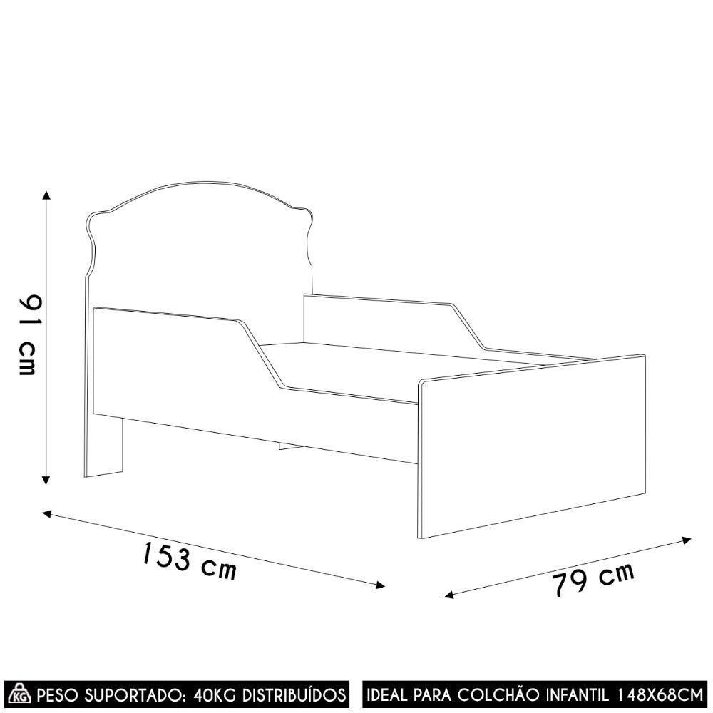 Mini Cama Infantil 148x68cm Proteção Lateral Herói Aranha Z53 - Mpozenato - 4