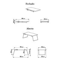 Mesa Portátil Dobrável Para Notebook Café 27889 Vermont/preto - Artesano - 5