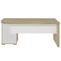 Mesa Para Escritório Com Gavetas Lado Direito Corp A06 Carvalho/branco - Mpozenato - 8