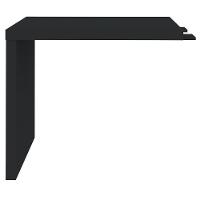 Mesa Para Escritório 4 Gavetas Lado Direito E Mesa Auxiliar Corp A06 Charuto/preto - Mpozenato - 9