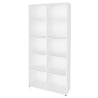 Mesa Escrivaninha Em L Eron E Estante Livreiro 90x187cm Lean A06 Branco - Mpozenato - 9