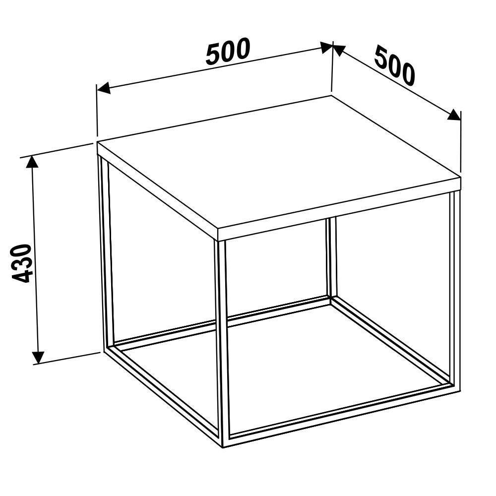 Mesa Lateral M Cube 24803 Vermont - Artesano - 2
