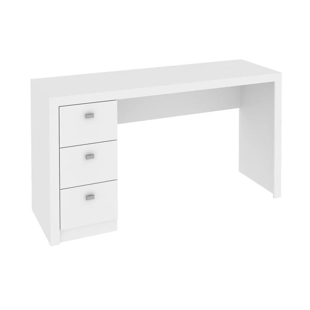 Mesa Para Computador 3 Gavetas Me4102 Branco - Tecno Mobili - 5