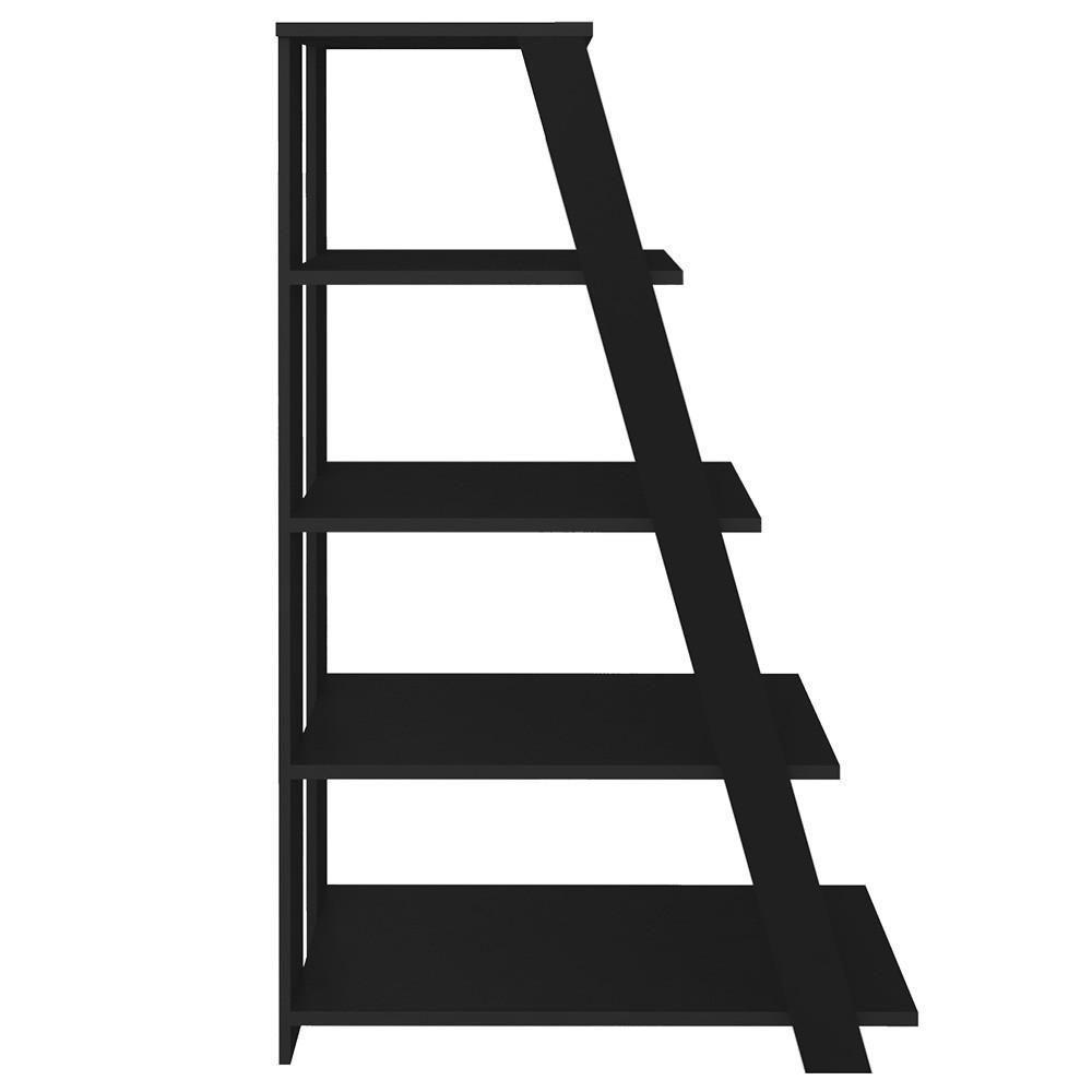 Mesa Escrivaninha Em L Eron E Estante Livreiro Stela A06 Freijó/preto - Mpozenato - 10