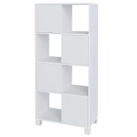 Mesa Escrivaninha Em L Eron E Estante Livreiro Maly A06 Branco/carvalho - Mpozenato