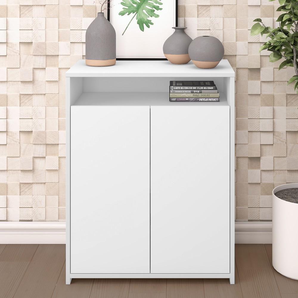 Mesa Escrivaninha Em L Eron E Balcão 60cm 2 Portas Look A06 Carvalho/branco - Mpozenato - 5