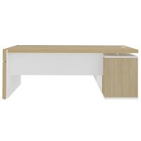 Mesa Diretor Em L Com Tomada 183x202cm Corp A06 Carvalho/branco - Mpozenato - 9